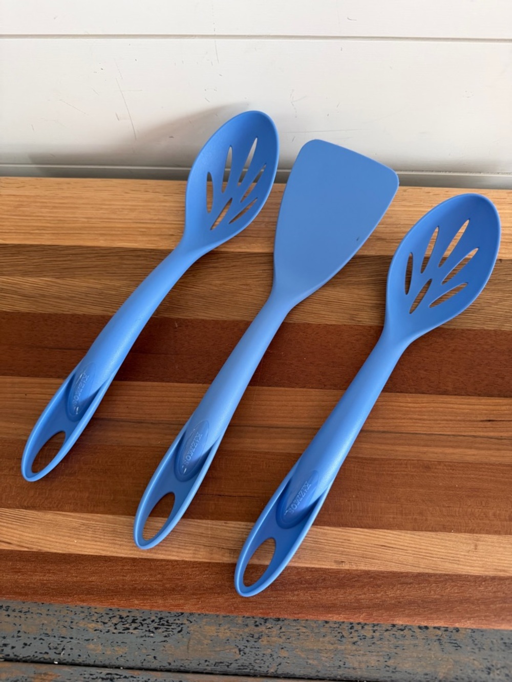 KIZMOS Blue Utensils Slotted Spoons & Spatula